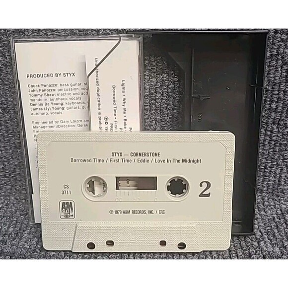 Vintage STYX Cornerstone Cassette Tape 1979 A&M - Picture 4 of 4